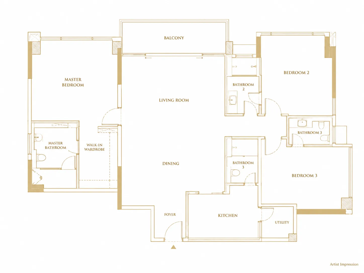 3 BHK Floor Plan