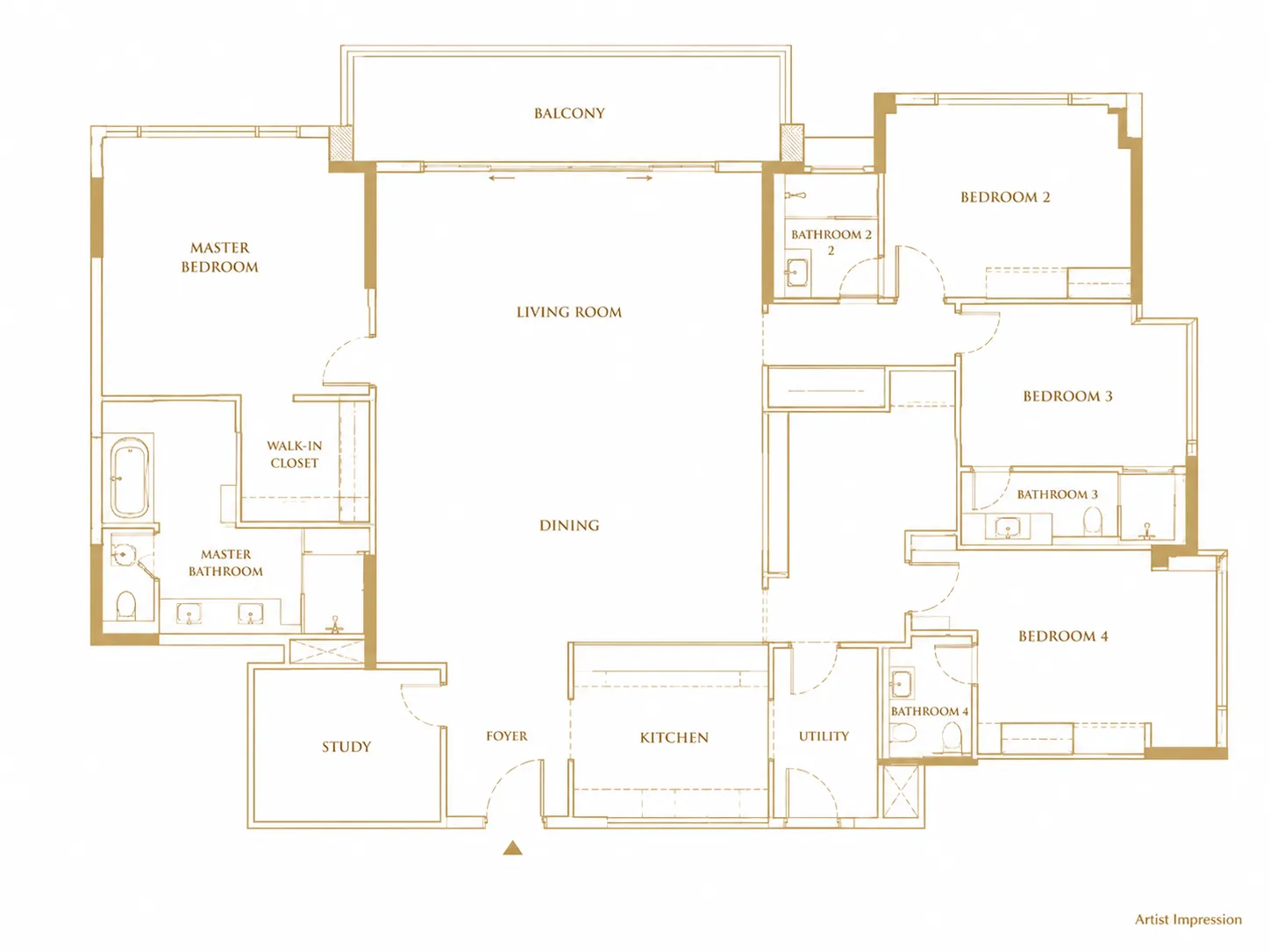 4 BHK Floor Plan
